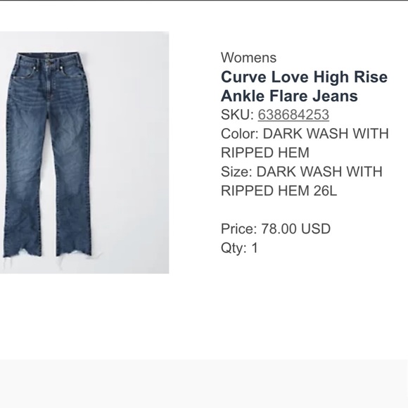 A+F Curve Love High Rise Ankle Flare Jeans - Picture 4 of 4